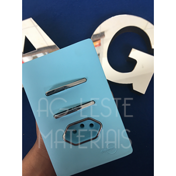 Conjunto RJ45 4x2 - Novara Especiais Celeste